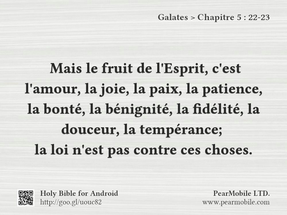 Galates, Chapitre 5:22-23